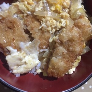 トンカツの残りでカツ丼